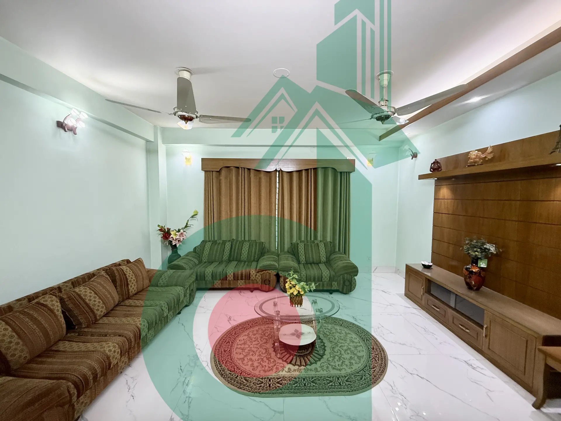 2700 SFT Luxurious Fully Furnished South  Flat Rent 3rd floor at Bashundhara R/A - Gallery Image